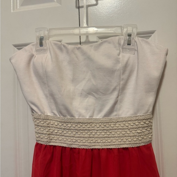 Wild Daisy Strapless Dress – Medium – White & Red Tulle - Picture 2 of 6